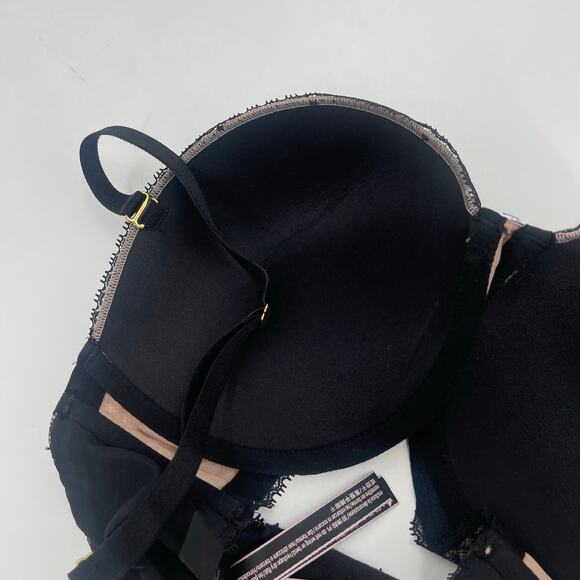 VICTORIA'S SECRET Very Sexy Bra Size 32DD Multi-Way Multi Position Black Lace - Picture 9 of 14